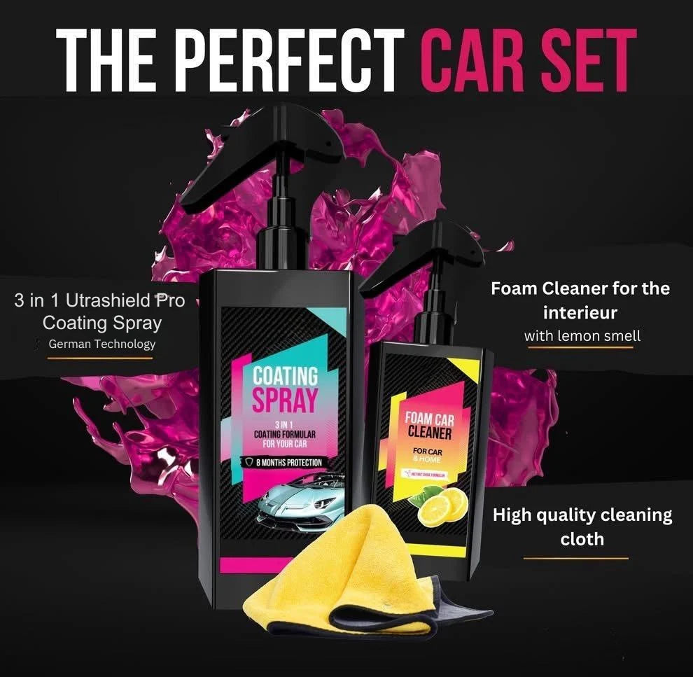 Platinium Coating Spray and Foam Car Cleaner 200ml (3-in-1 combo pack)