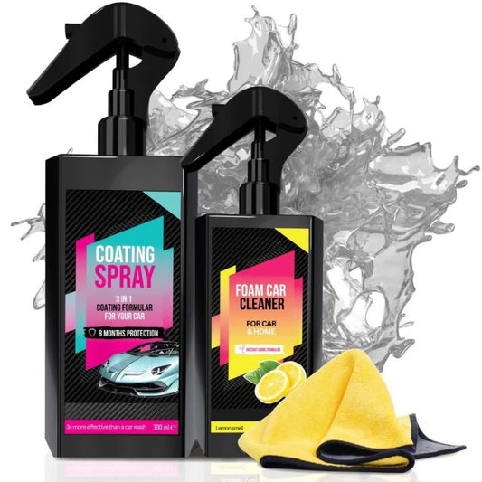 Platinium Coating Spray and Foam Car Cleaner 200ml (3-in-1 combo pack)